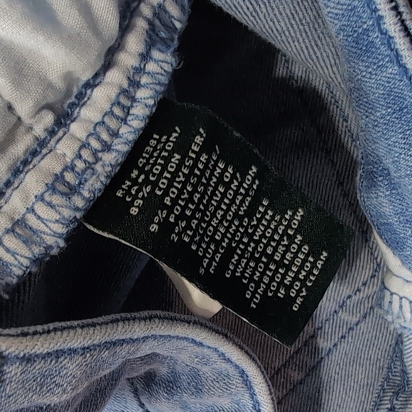 Lauren Ralph Lauren Blue Embroidered Straight Crop Jeans Size 12 - Picture 9 of 13